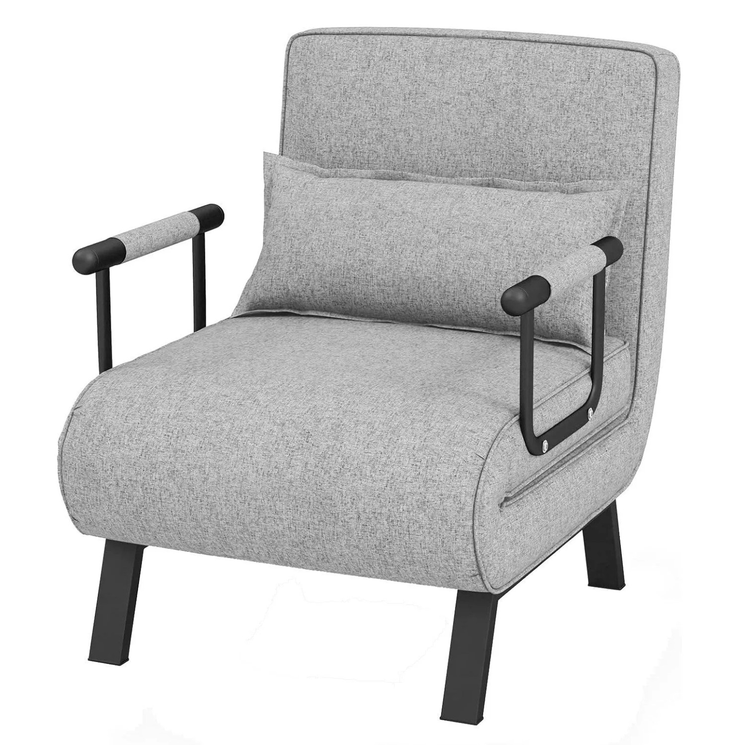 Costway 4 In 1 Schlafsessel mit Bettfunktion Bis 150 kg Hellgrau günstig online kaufen