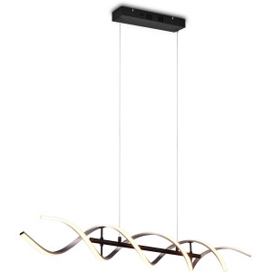 Moderne Trio LED Pendelleuchte Sequence, Aluminium gebürstet, dimmbar, für Wohn- und Essbereich.