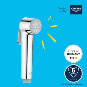 Grohe QuickFix Vitalio Trigger Spray 30 Handbrause, Chrom. Hygienische Reinigung mit Brausekopf und Auslöser.