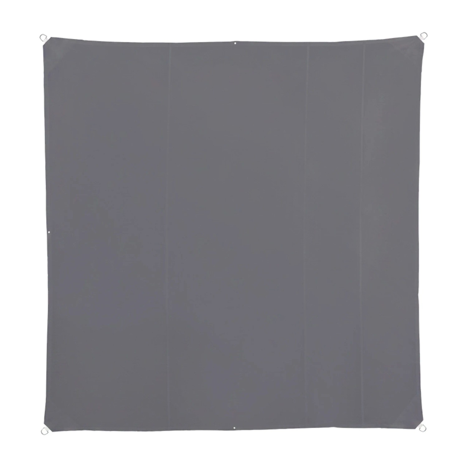 Relaxdays Sonnensegel Quadrat Polyester Grau UV-Schutz 5 m x 5 m 4 kg