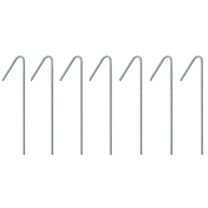 Erdnägel für vidaXL Partyzelt, Stahl, silberfarben, 8 Stück.