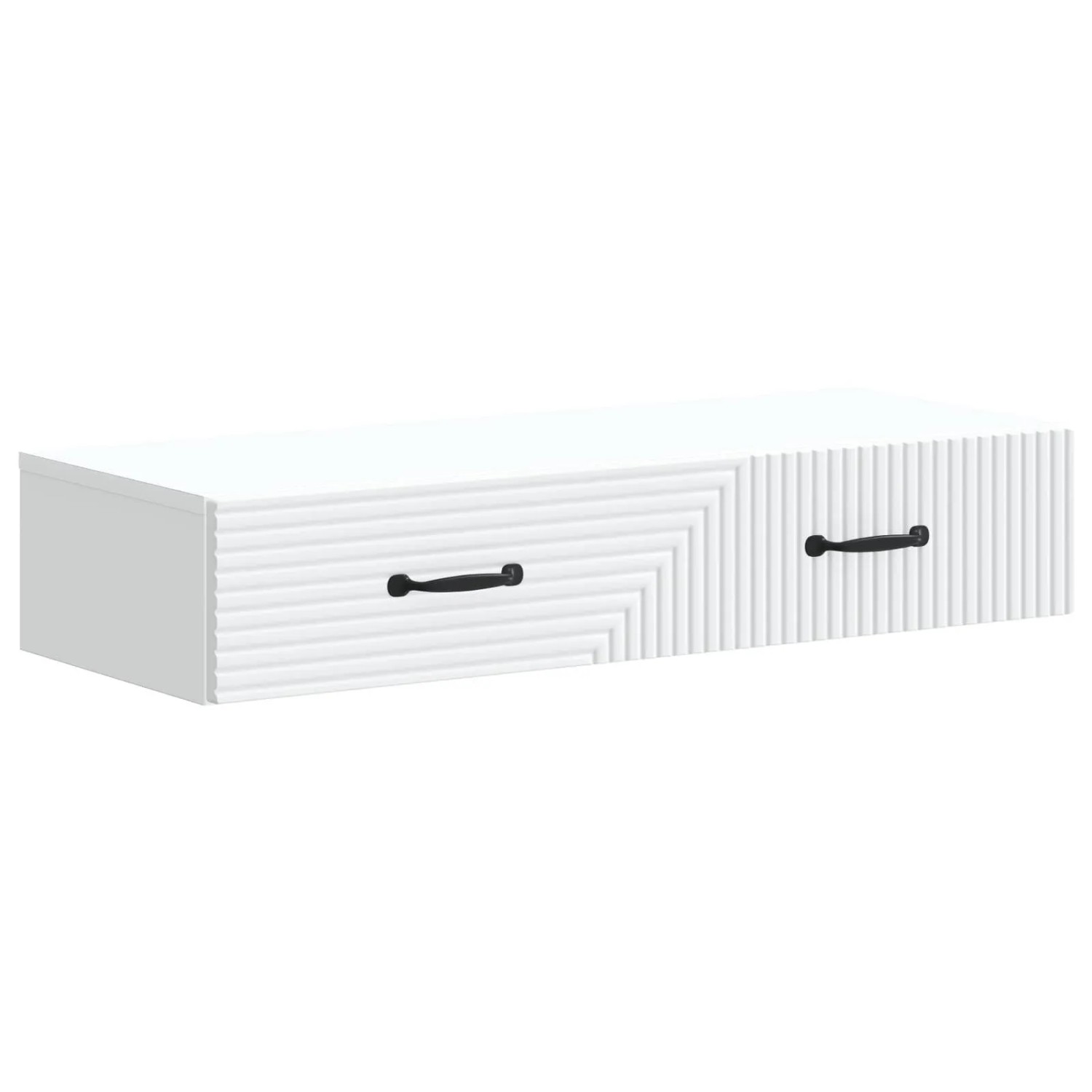 vidaXL Wandmontierter Beistelltisch Weiß 87,5 x 34,5 x 17 cm 898665