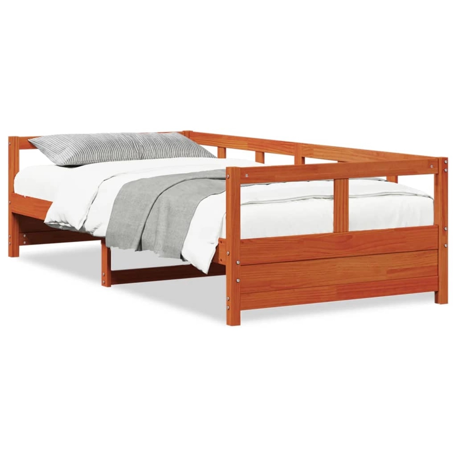 vidaXL Tagesbett ohne Matratze Wachsbraun 80x200 cm Massivholz Kiefer 85496 günstig online kaufen