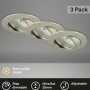 Briloner LED-Einbaustrahler Attach Dim 3er-Set, Nickel matt, dimmbar und schwenkbar.