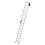 PROREGAL Stufen-Anlegeleiter mit 16 Stufen aus Aluminium, ohne Traverse.