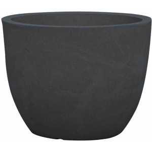 Anthrazitfarbener Siena Garden Pflanztopf Bristol, Ø 60 cm, in Steinoptik.