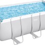 Bestway Frame Pool-Set Power Steel, 412x201x122 cm, lichtgrau, eckig, mit Stahlrahmen.