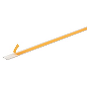 Selbstklebende, silberne Flachstange aus Aluminium, 2x30x1000 mm.