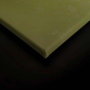 Detailansicht Leinwandbild mit Blumen in Goldgelb. Wandbild für Wohnzimmer und Esszimmer.