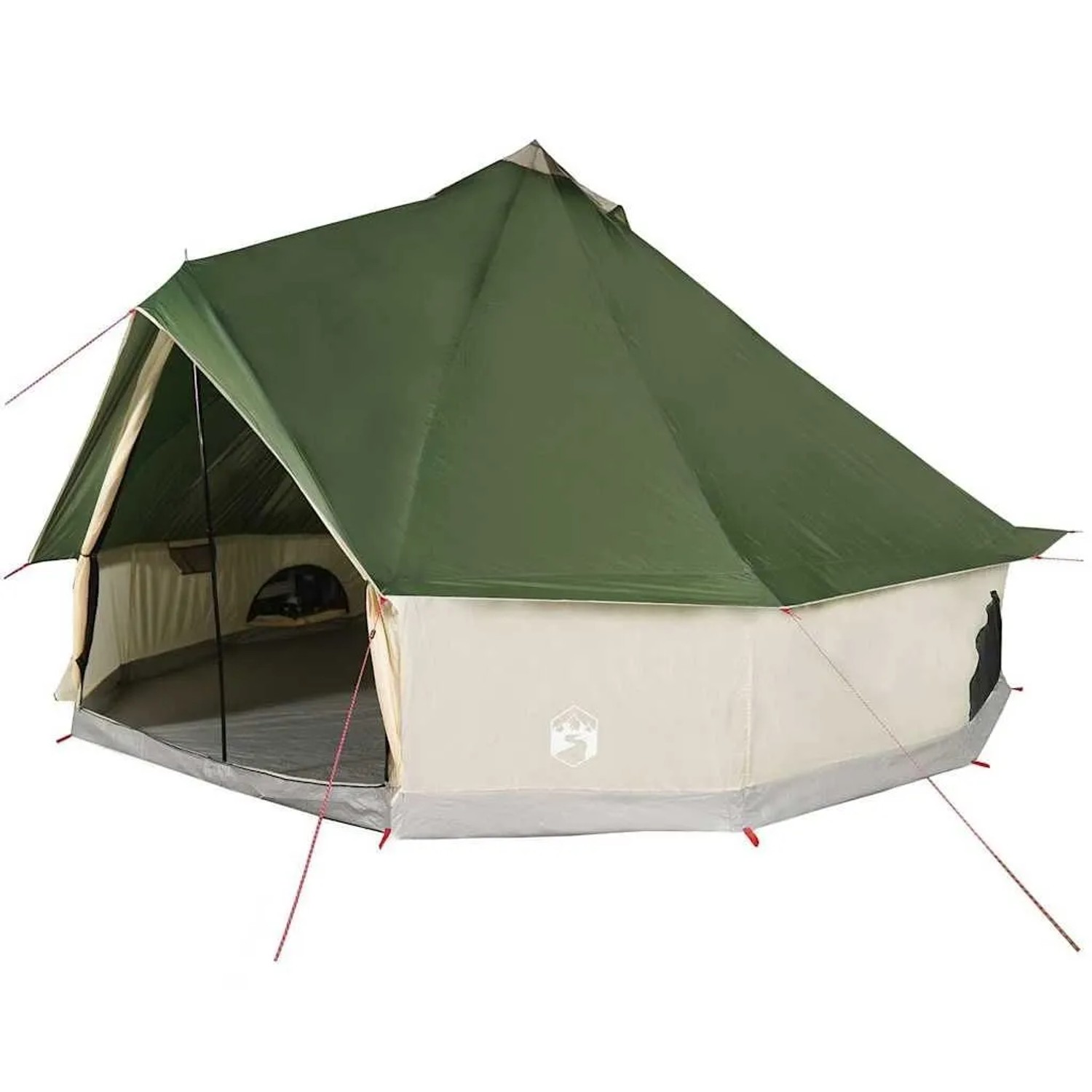 Furnicato Familienzelt Tipi Campingzelt 600 X 600 X 350 Cm Grün