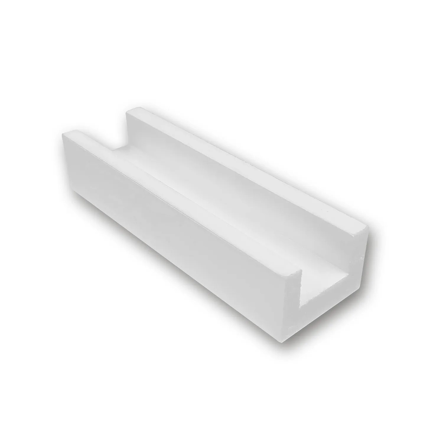 Musterstück einer weißen ORAC AXXENT S-CX190 Eckleiste / Zierleiste, ca. 10 cm lang.