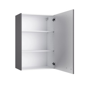 OPTIFIT Hängeschrank Kiel420, 60cm, anthrazit matt, mit offener Tür und zwei Einlegeböden.