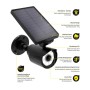 Schwarze Westfalia Solarleuchte Panta Safe Light mit Bewegungsmelder für den Außenbereich.