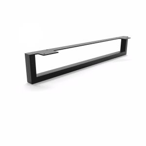 Schwarzes HEVVA Möbelbein GRAZ, 10x50 cm, aus Metall. Ideal für DIY-Möbelprojekte.