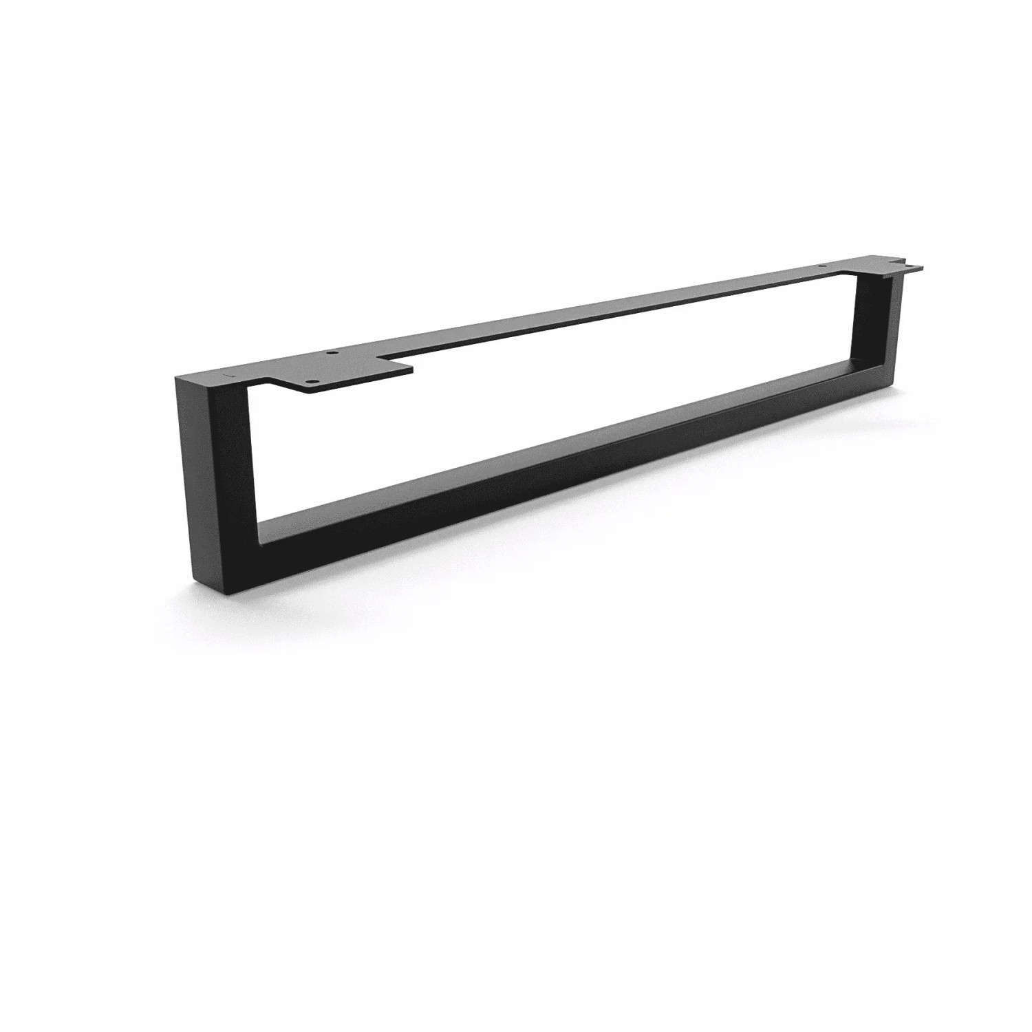 HEVVA Möbelbein GRAZ 10 cm Hoch 50 cm Tief 1 Stück Schwarz