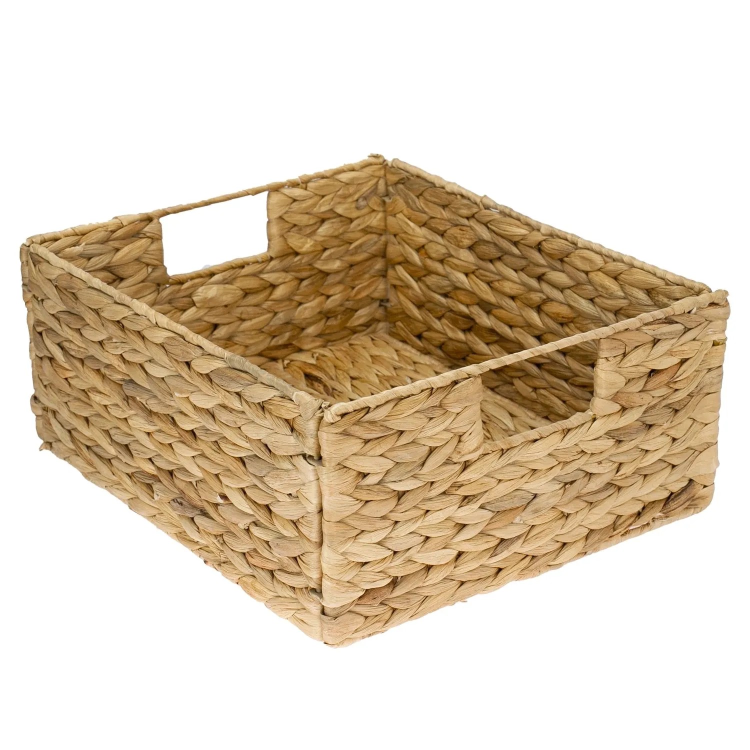 HMF 37243-S4 Aufbewahrungskorb Korb Geflochten Wasserhyazinthe Seegras Kallax Halbes Fach 30x34x15cm_2