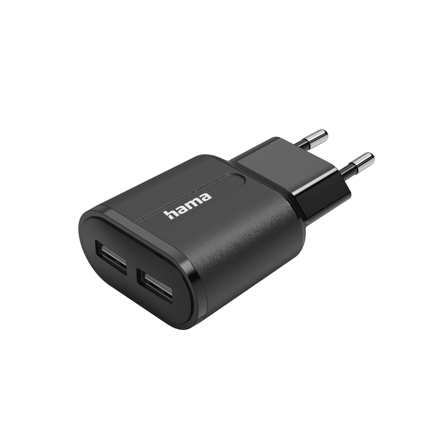 Hama Ladegerät 2 x USB-A 12 W Schwarz