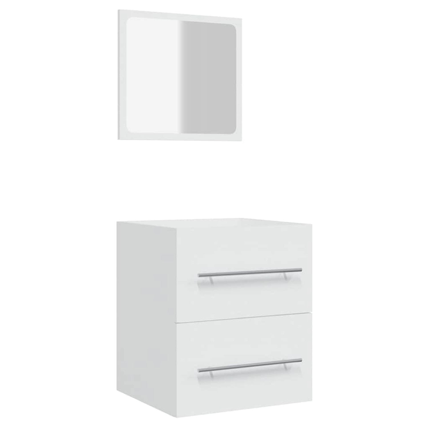 vidaXL Badschrank mit Spiegel Weiß 41x38,5x48 cm 804818 günstig online kaufen
