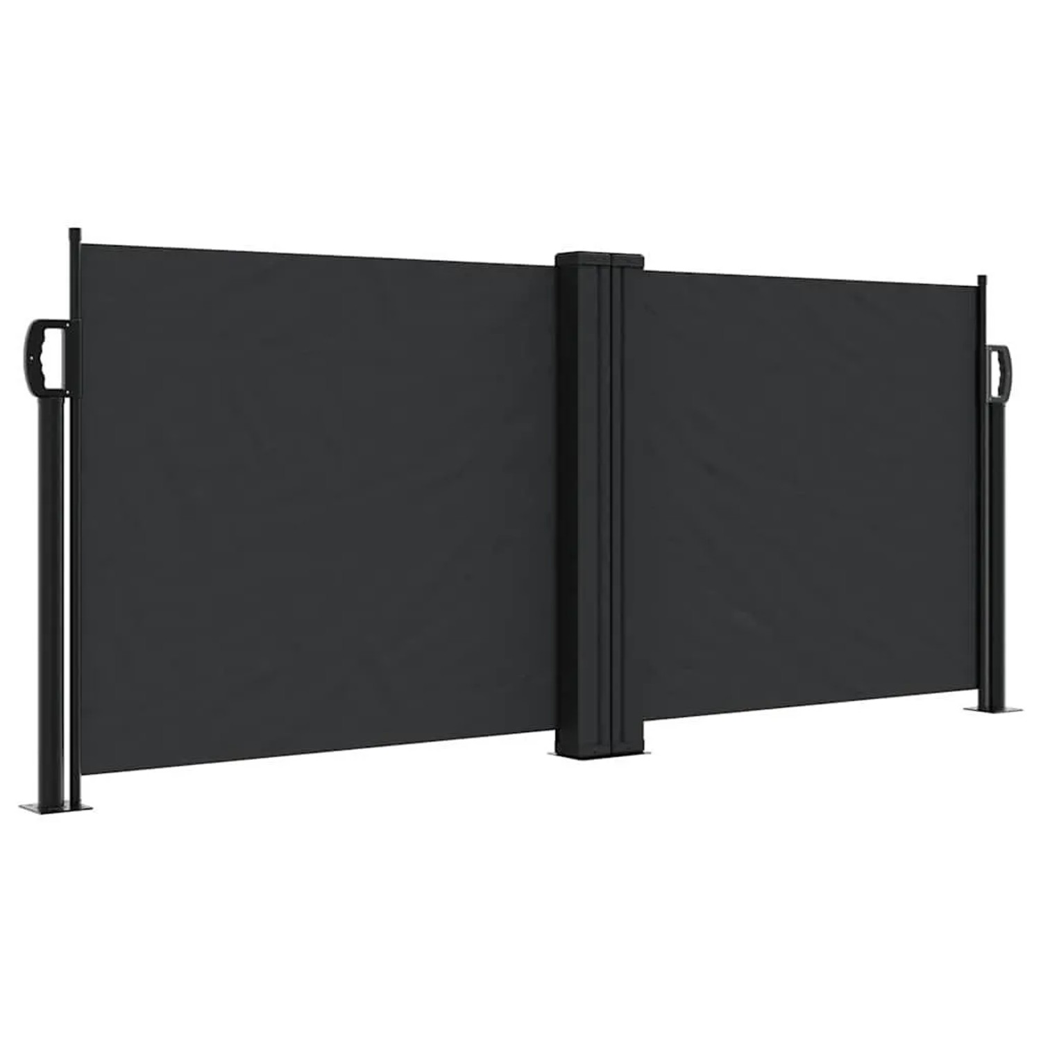 vidaXL Seitenmarkise Ausziehbar Schwarz 100x1000 cm 4004684