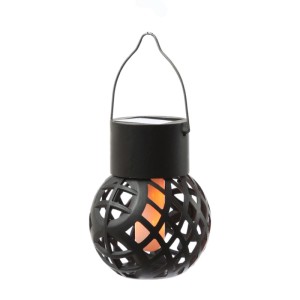 Marelida LED Solar Hängeleuchte Feuerball Garten Balkon Kugelleuchte Mit Flammeneffekt