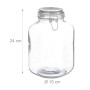 Relaxdays Einmachglas 3 l Glas Eisen Luftdicht 24 cm x 15 cm 1,1 kg_4