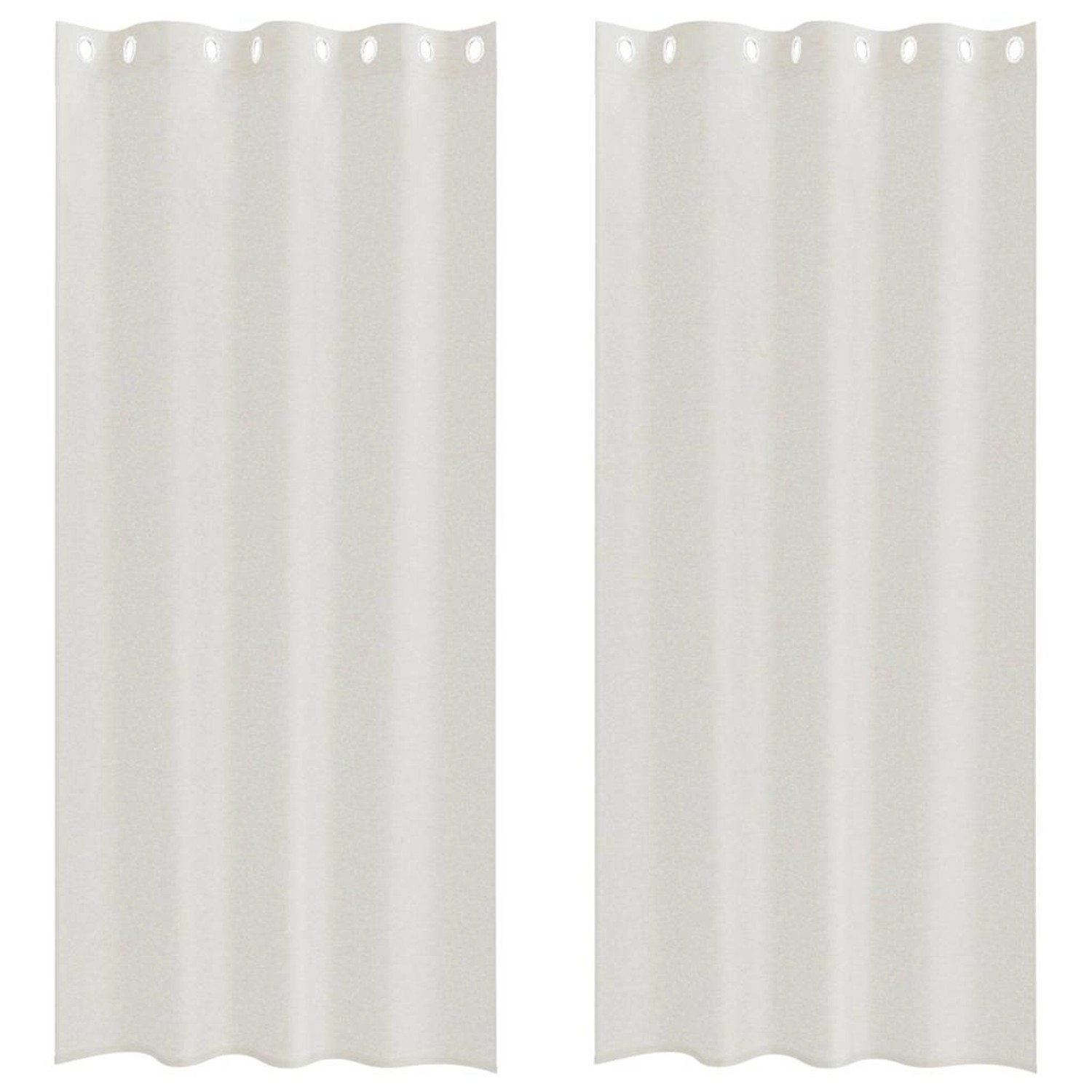 vidaXL Voile-Vorhänge 2 Stk Creme 140x245cm Polyester 4107990 günstig online kaufen