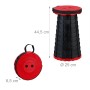 Relaxdays Teleskophocker Kunststoff Schwarz Rot Höhenverstellbar 44,5 cm x 25 cm 0,9 kg_4