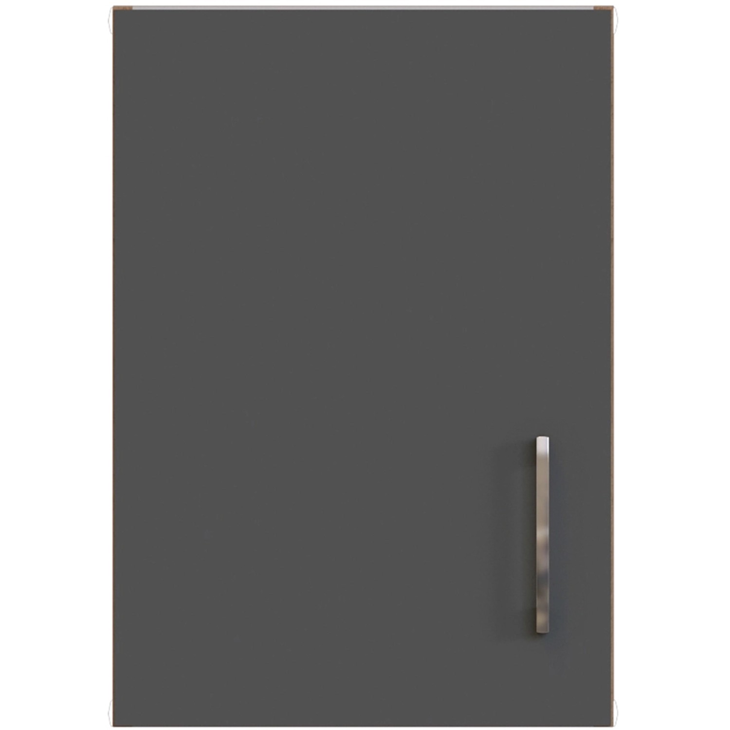 Held Möbel Hängeschrank Sorrento, anthrazit/Wotaneiche, 40x57x34 cm. Küchen-Hängeschrank mit Metallgriff.