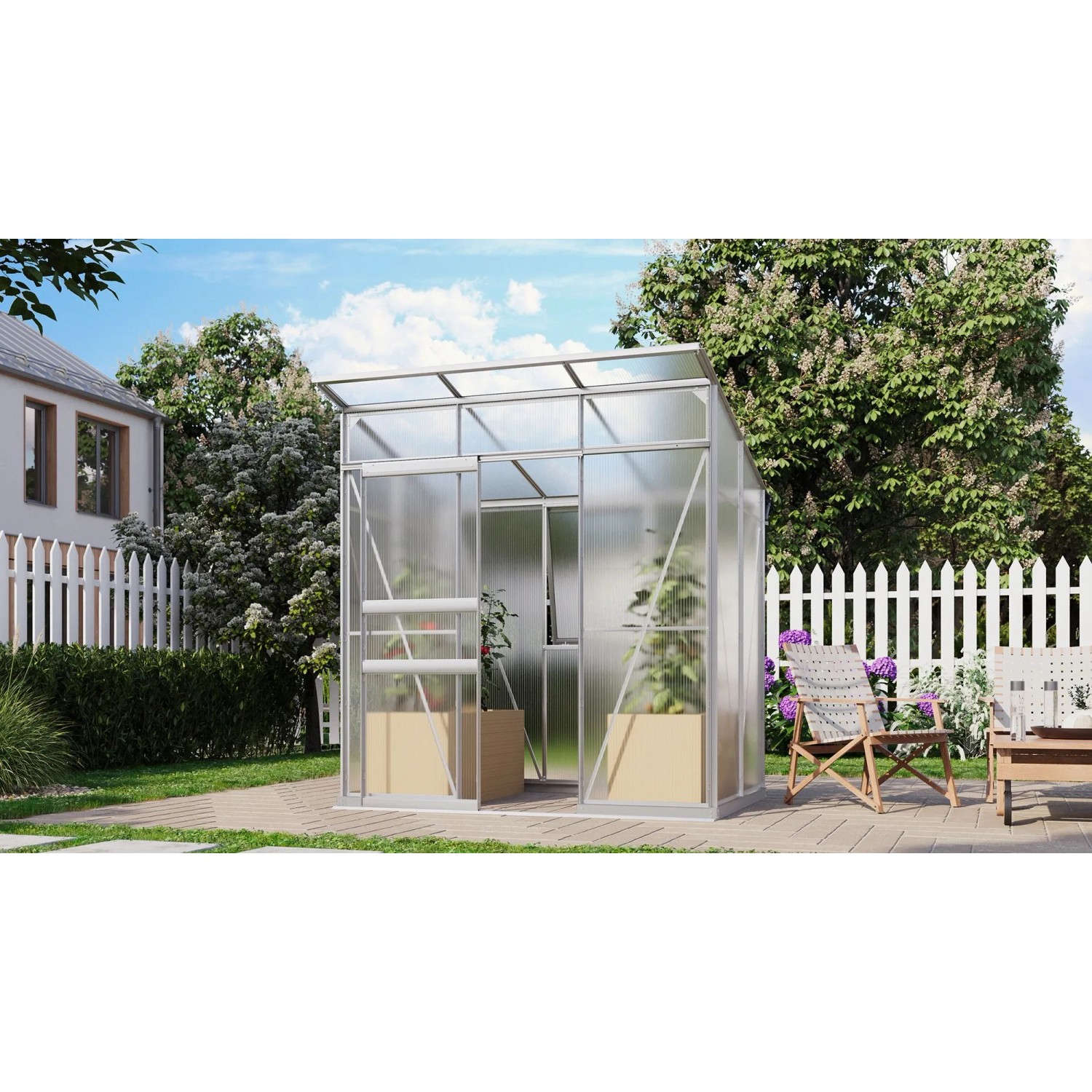 Vitavia Gewächshaus Palma 3250 HKP Metall 3,2 m² inkl. Fundamentrahmen