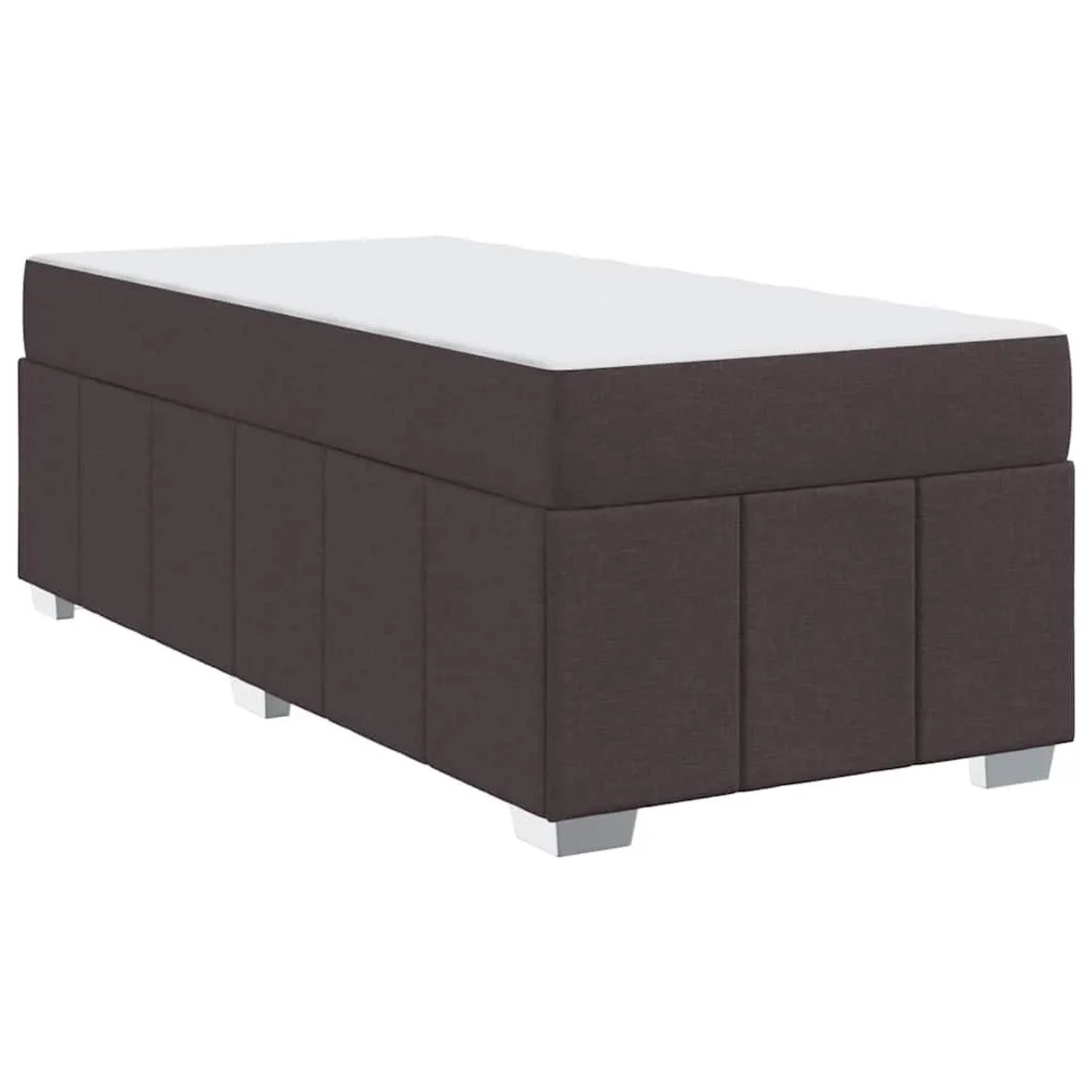 vidaXL Bettrahmen mit Matratze Dunkelbraun 120 x 190 cm Stoff 3398275