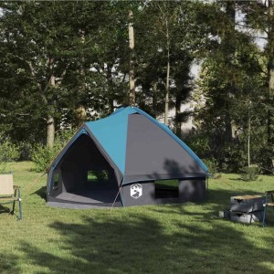 vidaXL Teepee Zelt mit Dach Blau und Grau 490 x 410 x 210 cm 42004072