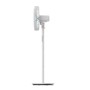 Weißer Midea Standventilator, 130 cm hoch, mit Fernbedienung und Touchpanel.