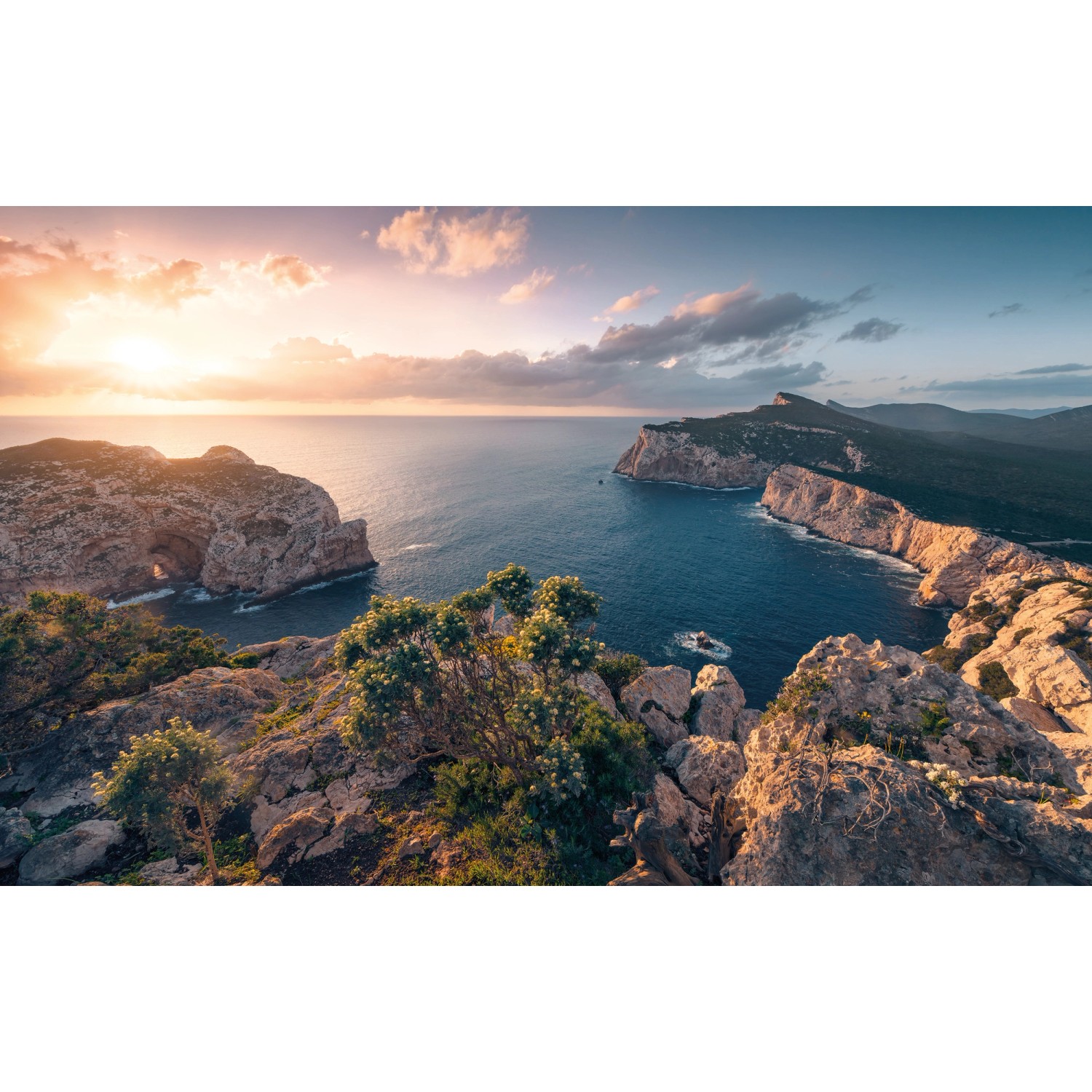 Sanders & Sanders Fototapete Landschaft Grau Blau und Grün 450 x 280 cm 612 günstig online kaufen