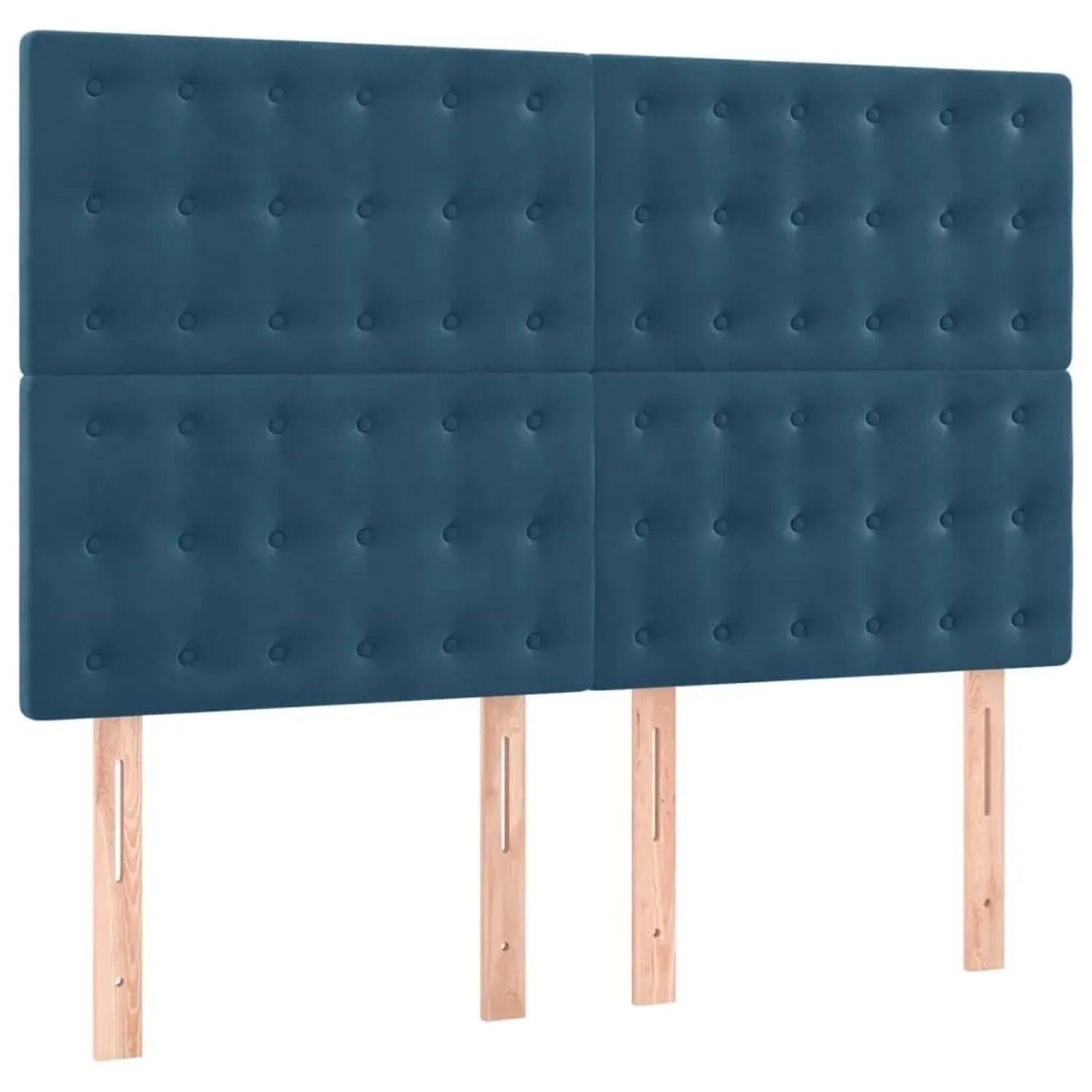 vidaXL Kopfteil Dunkelblau 144x5x118/128 cm Samt 3116818