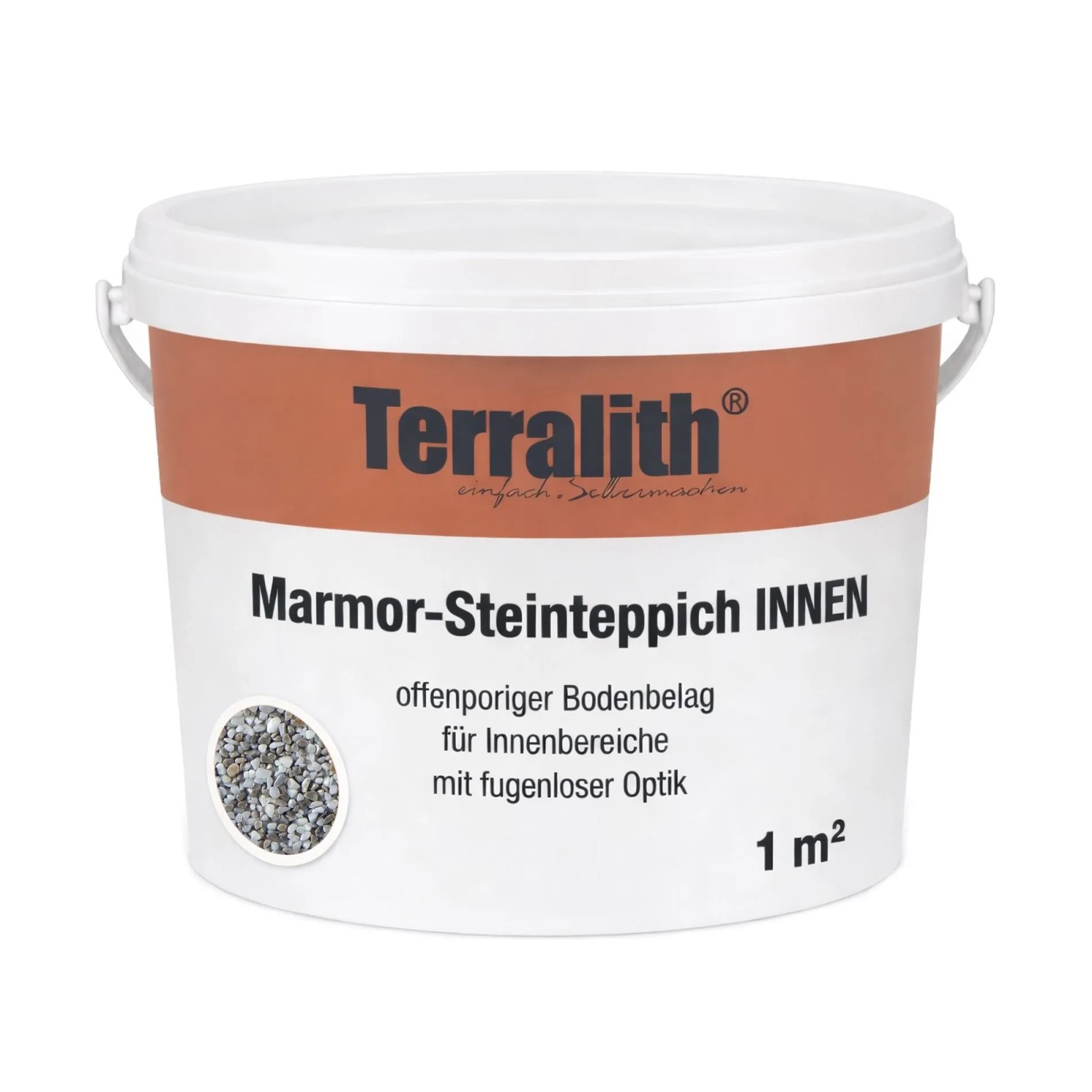 Terralith Marmor Steinteppich Mix Como für 1m² Innen Fein 2-4 mm