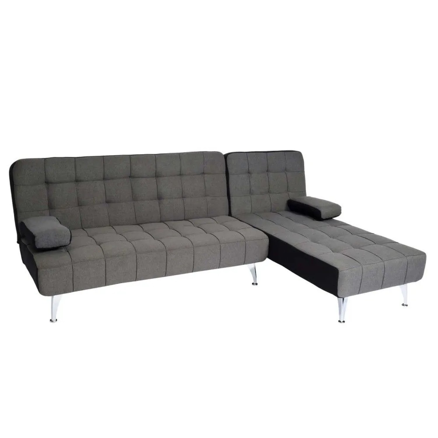 MCW Schlafsofa K22 Stoff/Textil Dunkelgrau Schwarz