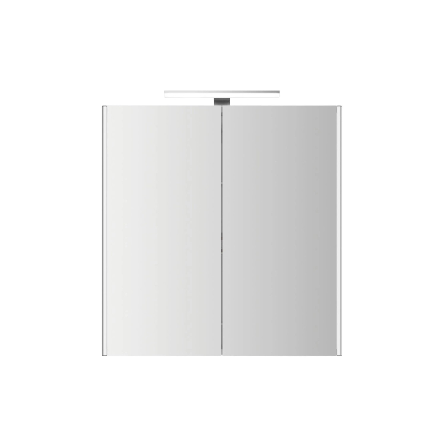 Jokey Spiegelschrank Alu-LED, 65x71 cm, mit Aluminiumrahmen und integrierter Beleuchtung.