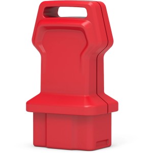 Roter Greenworks Startschlüssel für Akku-Rasenmäher, Zubehör und Ersatzteil.