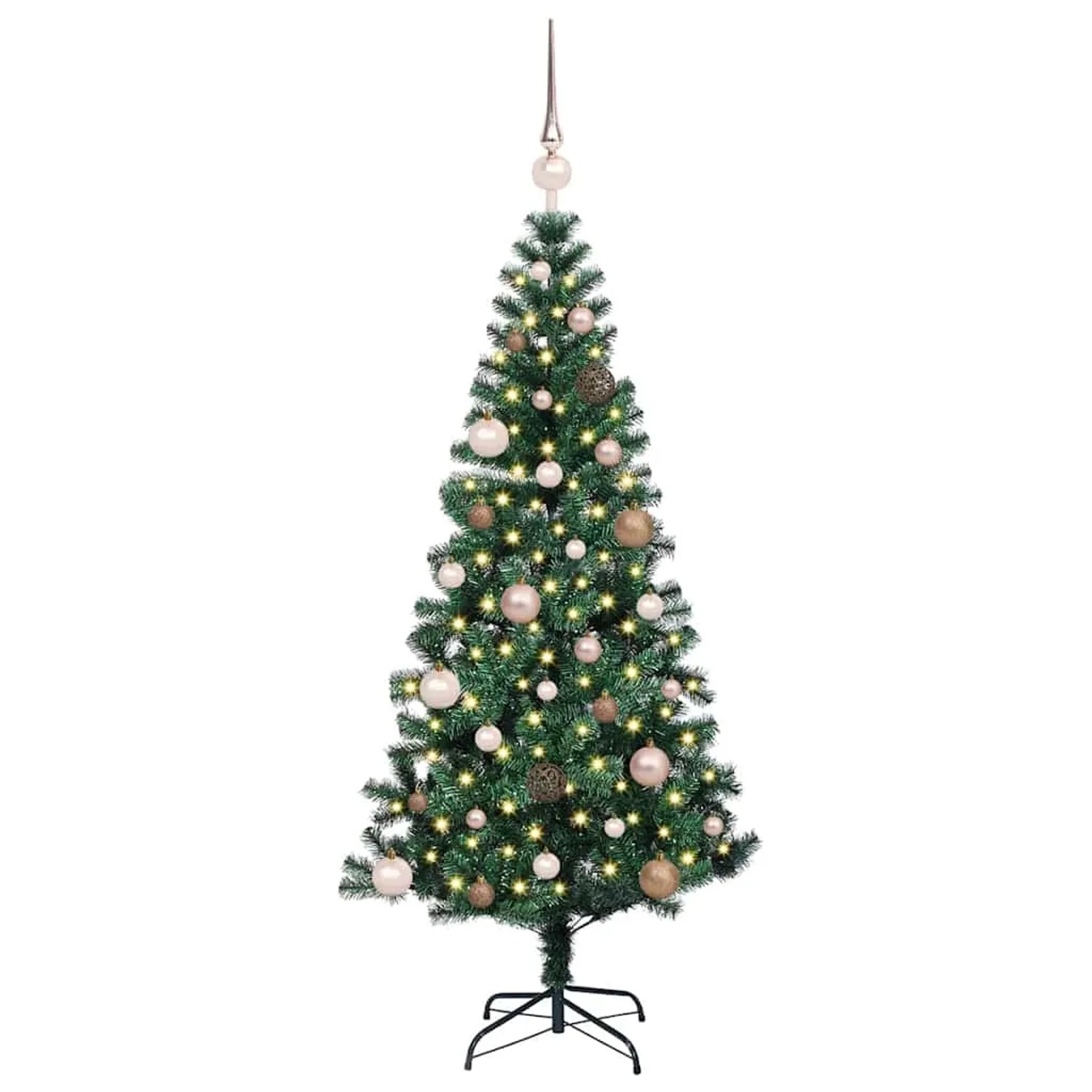 vidaXL Künstlicher Vorbeleuchteter Weihnachtsbaum Grün 150 cm 3396747