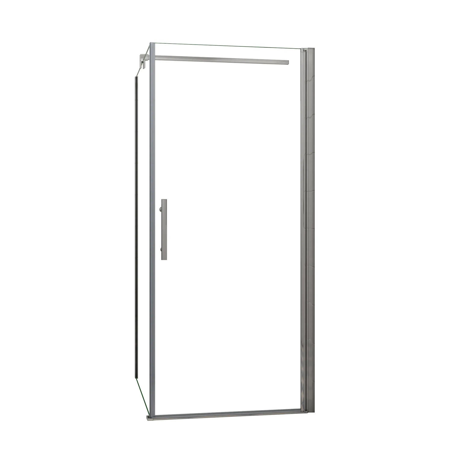 AICA Eckeinstieg Tür x Seitenwand 100x76cm Höhe 185cm Duschkabine Schwingtür Pendeltür Duschtür Mit140cm Stabilisator F131