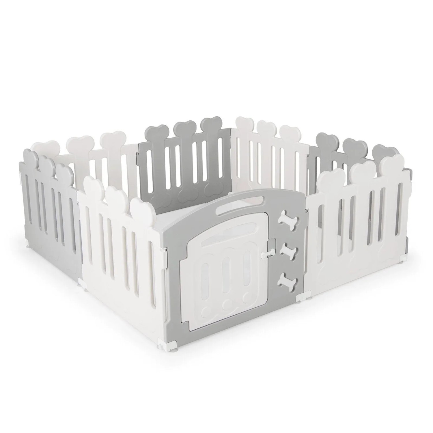 Costway 8 Panel Welpenauslauf 60 cm Hoch Grau