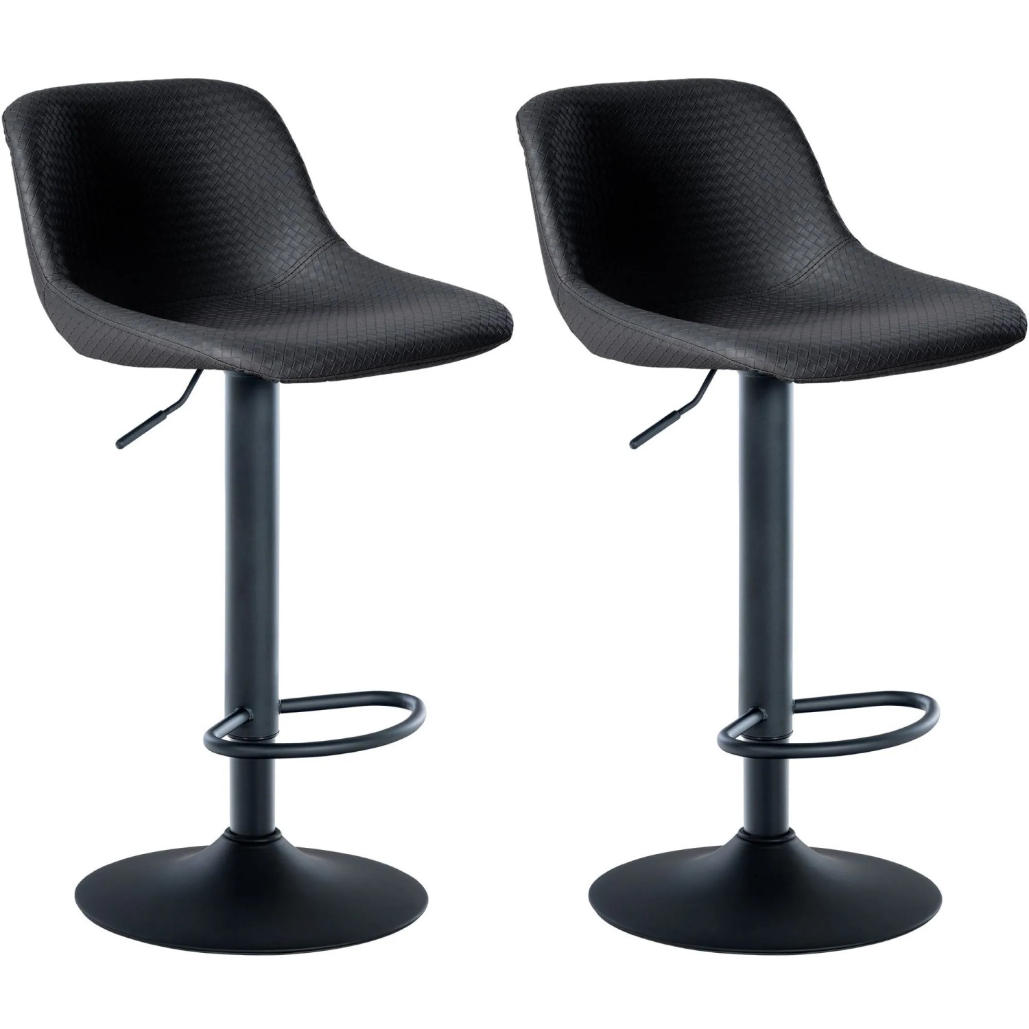 CLP 2er Set Barhocker Loft schwarz/Kunstleder