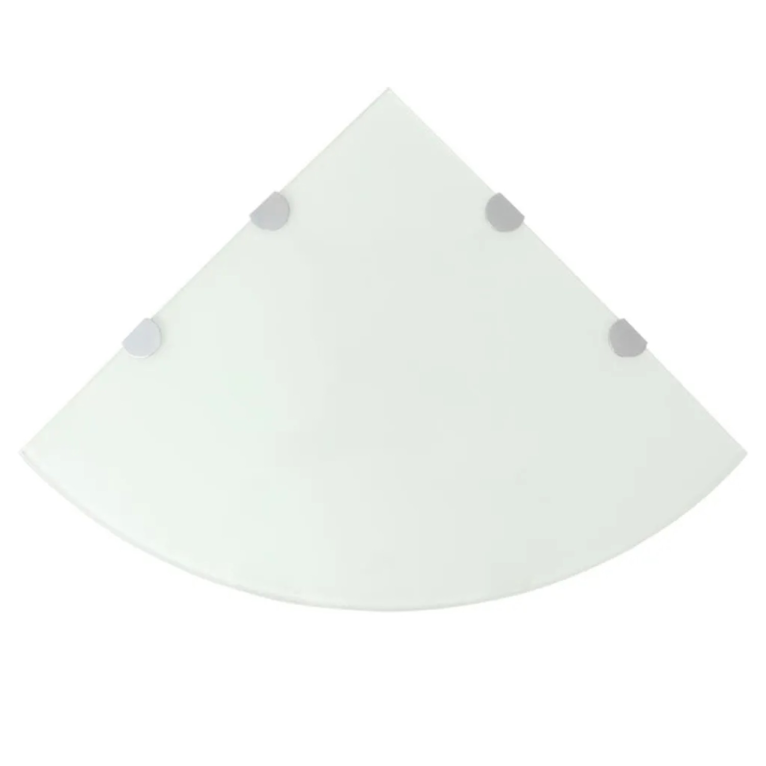 vidaXL Eckregale 2 Stk mit Verchromten Halterungen Glas Weiß 45x45cm 3051600