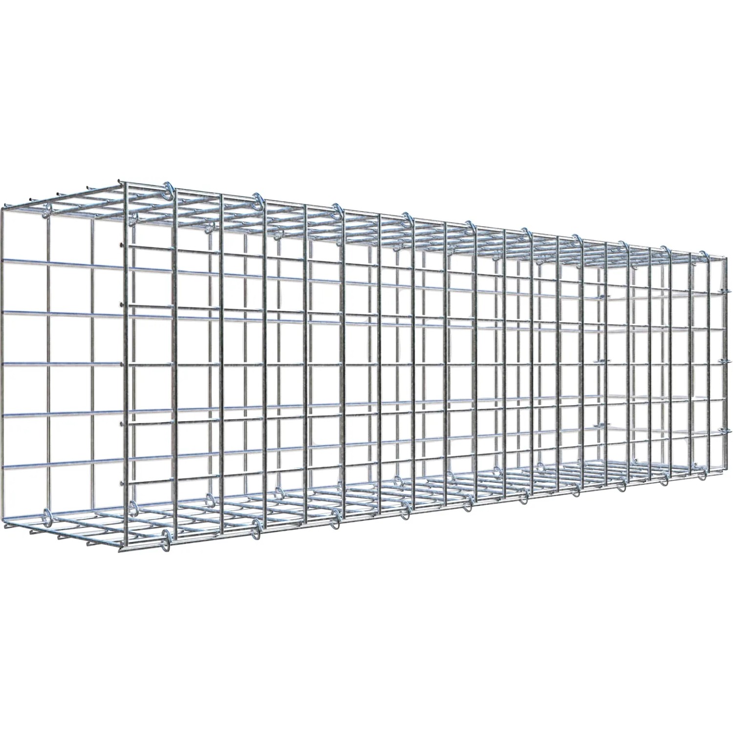 Gabiona C-Ring-Gabione-Anbaukorb Typ 2 30 x 100 x 20 cm Maschenw 5 x 5 cm