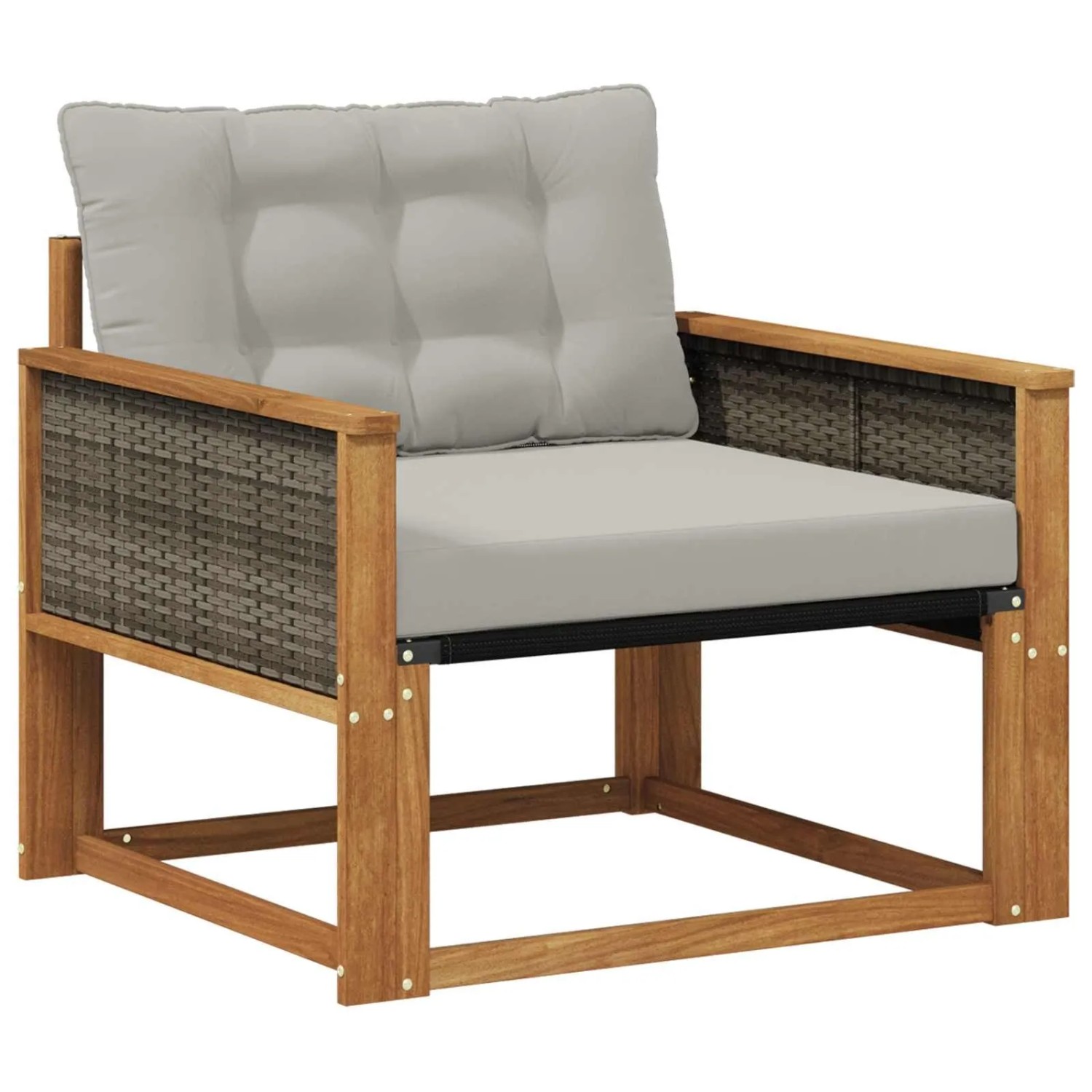 vidaXL Outdoor-Sofagarnitur Massives Akazienholz und Textilene Natur 3438887