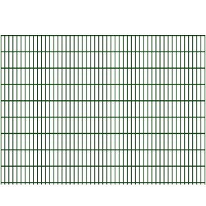 Moosgrüne Doppelstabmatte 6/5/6 mm, 250x183 cm, für Gartenzäune.