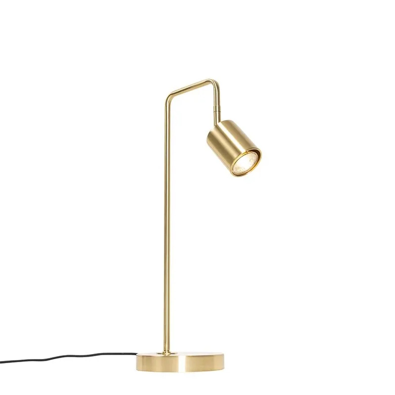 QAZQA Moderne Tischlampe Messing Verstellbar Java