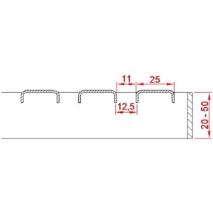 FeNau Bootsstegrost Maße 250x250x20 mm Feuerverzinkt