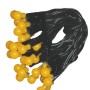 Gelbe LED Kugelkette mit 10 Lichtern und schwarzem Kabel. Batteriebetriebene Innen-Lichterkette für stimmungsvolle Beleuchtung.