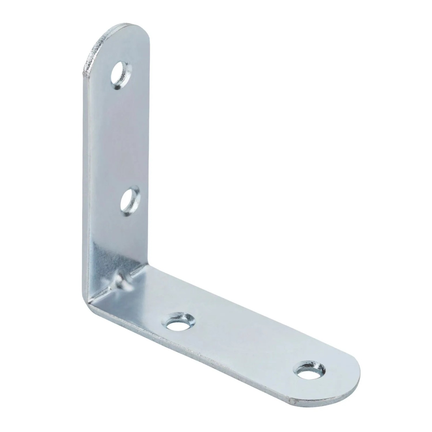SOTECH 10 x Winkelverbinder 60 x 60 x 19 x 2 mm Abgerundet Stahl Verzinkt Lochung Gesenkt mit Sicke